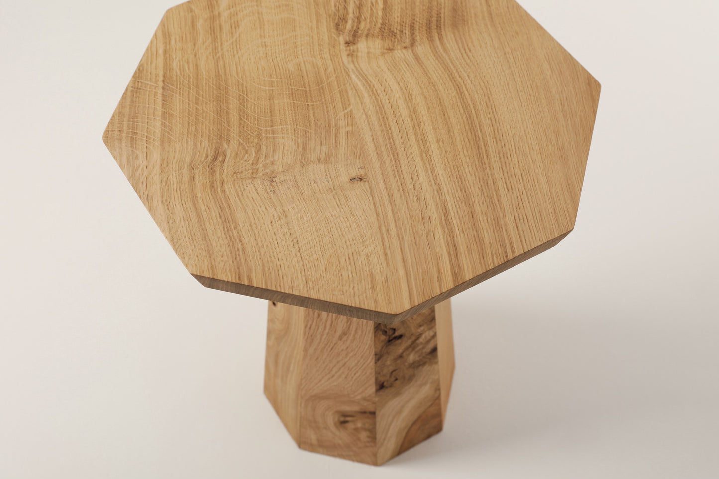 Octagon Side table - Solid Oak