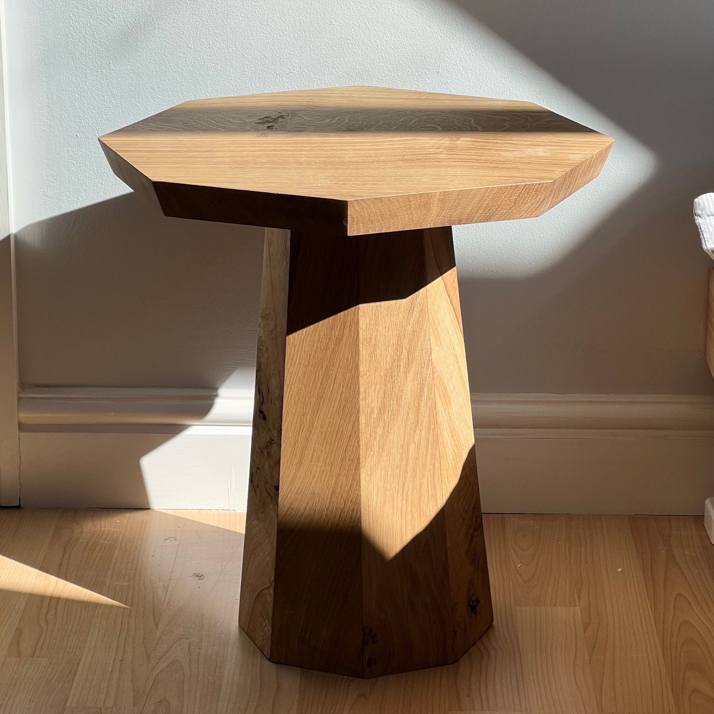Octagon Side table - Solid Oak